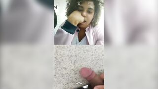 My Instagram friend watches me cum