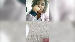 My Instagram friend watches me cum