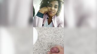 My Instagram friend watches me cum