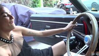 No Panties Pedal Pumping a Chevy Camaro SS 350