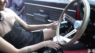 No Panties Pedal Pumping a Chevy Camaro SS 350