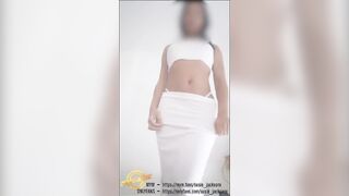 Sexy Susie Jackson in White Lingerie Gorgeous Dance Move