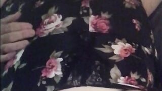 Big tit wife recorded while husband eats pussy