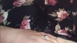 Big tit wife recorded while husband eats pussy
