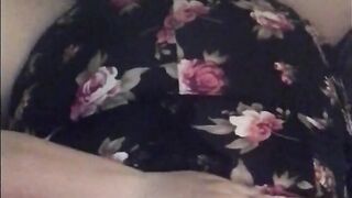 Big tit wife recorded while husband eats pussy