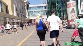 Black leggings on the street sexi