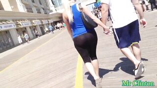 Black leggings on the street sexi