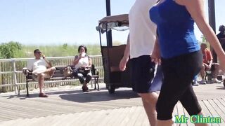 Black leggings on the street sexi