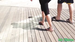 Black leggings on the street sexi