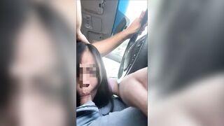 Gorgeous Asian gives Road Head