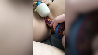 Freak Cums Hard on Night King Dildo