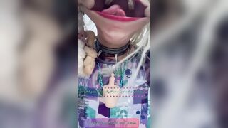 Zaturn on a Washington Rooftop Showing off Split Tongue & Flashing