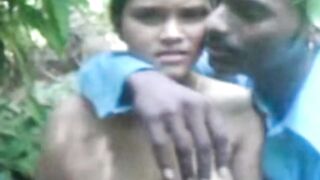 Tamil shy girl getting naked in outdoor with 2 guys