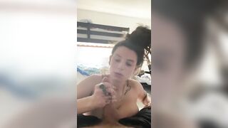 Indica Flower Sucks Dick while Roommates are Home