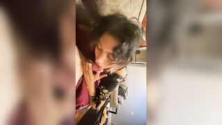 Cute Latina Girlfriend Eagerly gives you Blowjob POV
