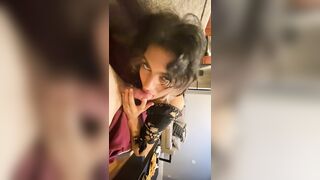 Cute Latina Girlfriend Eagerly gives you Blowjob POV