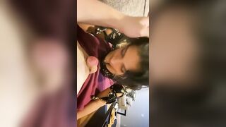Cute Latina Girlfriend Eagerly gives you Blowjob POV