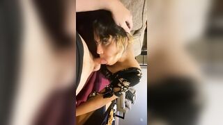 Cute Latina Girlfriend Eagerly gives you Blowjob POV