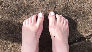 ASMR Dirty Wet Toes in the Sun