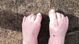 ASMR Dirty Wet Toes in the Sun