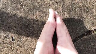 ASMR Dirty Wet Toes in the Sun