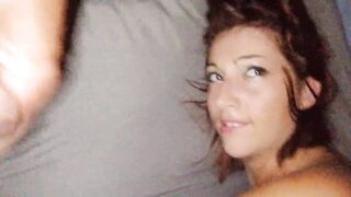 My husband jerks off in front of me while I get fucked by my