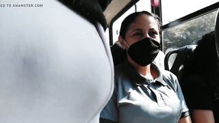 Penis Hipnosis in sunny bus