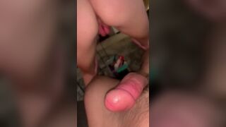Skinny Hotwife deepthroating my cock