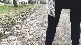 IN PUBLIC UNLOCKED THE COAT, AND UNDER IT NAKED PUSSY AND TITS