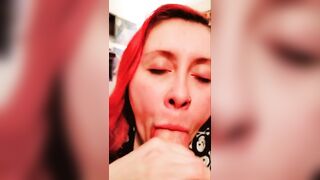 Eros Empress Goth Witch Blowjob, cumshot, cumplay and swallow