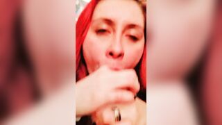 Eros Empress Goth Witch Blowjob, cumshot, cumplay and swallow