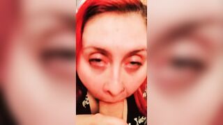 Eros Empress Goth Witch Blowjob, cumshot, cumplay and swallow