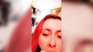 Eros Empress Goth Witch Blowjob, cumshot, cumplay and swallow