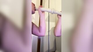 Petite Teen Training To Give Daddy A Wet Blowjob