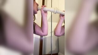 Petite Teen Training To Give Daddy A Wet Blowjob