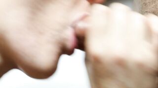 Fast blowjob close up by Kira