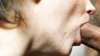 Fast blowjob close up by Kira