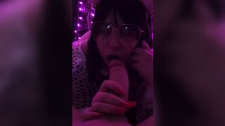 SPAMQUEEN AS KITTYGIRL DEEPTHROATS AND LICKS BIG COCK