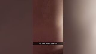 Cheating GF Sends Snapchats to her BF getting Creampied