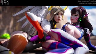 Overwatch Mercy & D.Va Dildo Cum Twitch **firebox Studio** Blizzard