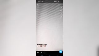 Step Sister Sneaks in my Room and makes me Snapchat us having Sex