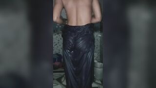 Desi village girl Priya bhabhi bathing in bathroom and husband make film