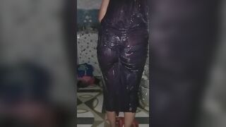 Desi village girl Priya bhabhi bathing in bathroom and husband make film