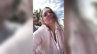 Pam & Ed Dirtiest Devon Amateurs in public dogging slut milf huge swinging tits heels secretary outdoor car sex
