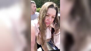 Pam & Ed Dirtiest Devon Amateurs in public dogging slut milf huge swinging tits heels secretary outdoor car sex