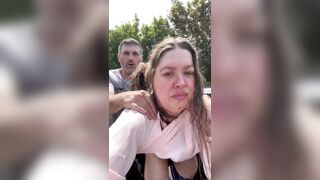 Pam & Ed Dirtiest Devon Amateurs in public dogging slut milf huge swinging tits heels secretary outdoor car sex
