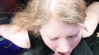 POV Close Up Clothed Facial on Cute Redhead