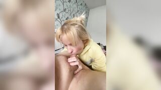 Girlfriend giving a blowjob