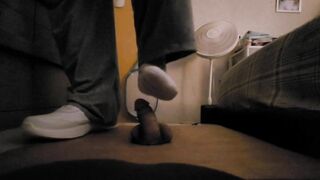 Stomping his cock