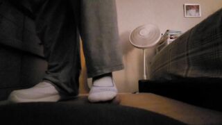 Stomping his cock